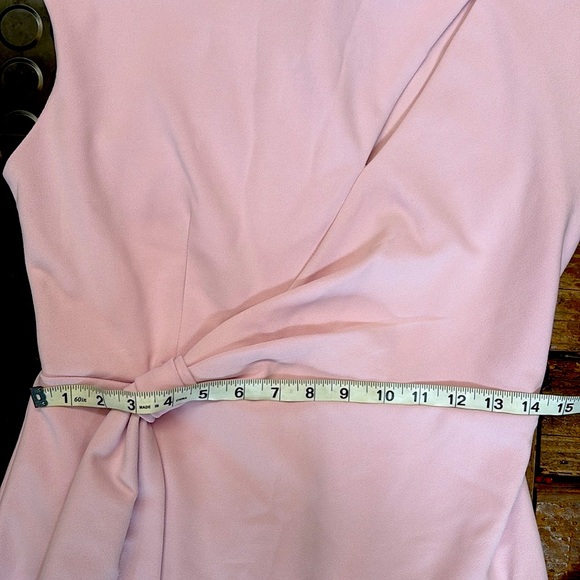 Calvin Klein pink Asymmetrical Ruched Midi Dress - Picture 10 of 13